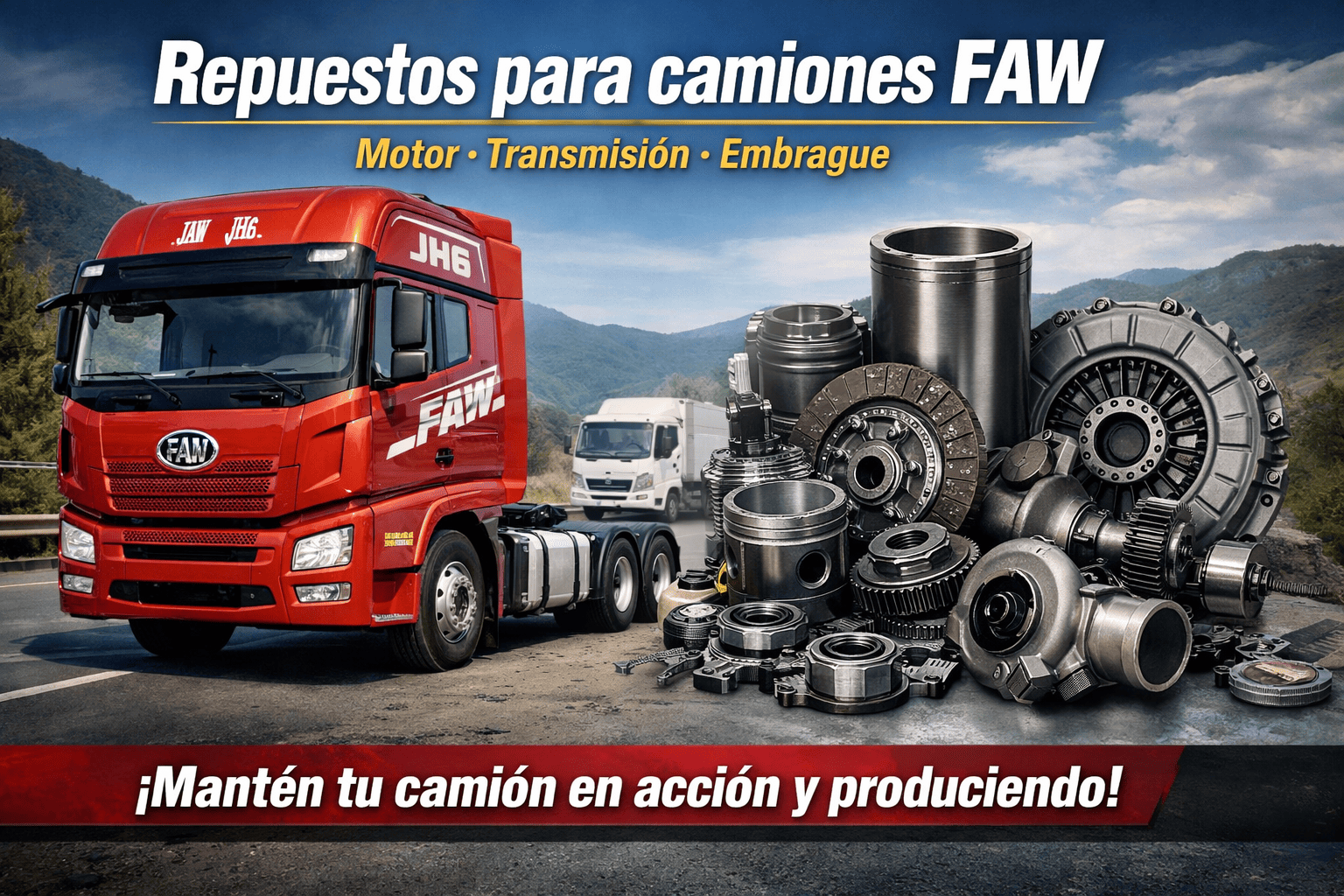 Repuestos para camiones FAW: la clave para mantener tu camión trabajando y produciendo en Colombia