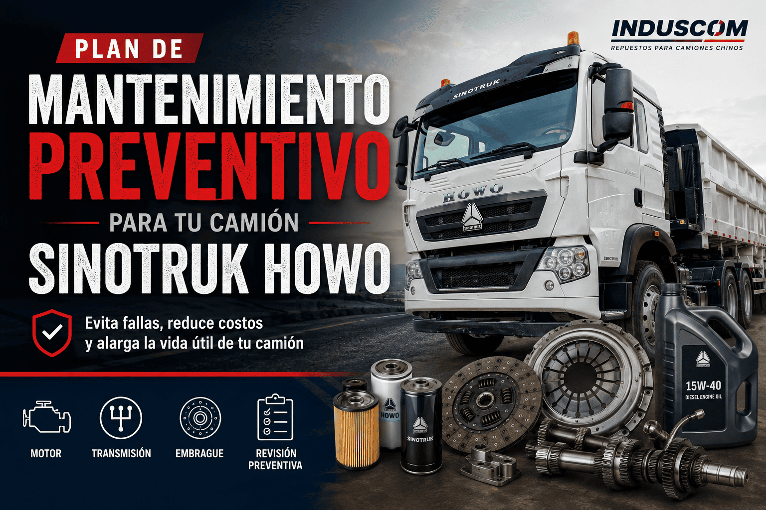 Plan de mantenimiento preventivo para tu camión Sinotruk HOWO