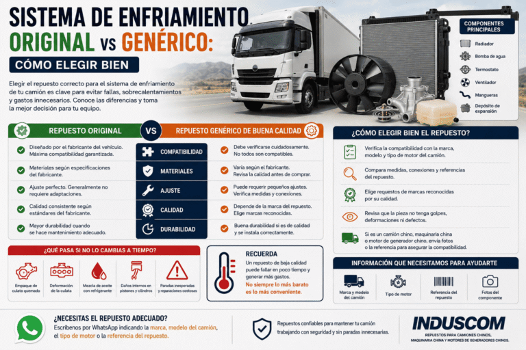 Sistema de enfriamiento original vs genérico: cómo elegir bien