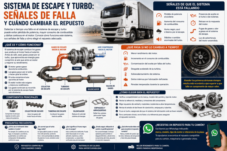 Sistema de escape y turbo: señales de falla y cuándo cambiar el repuesto