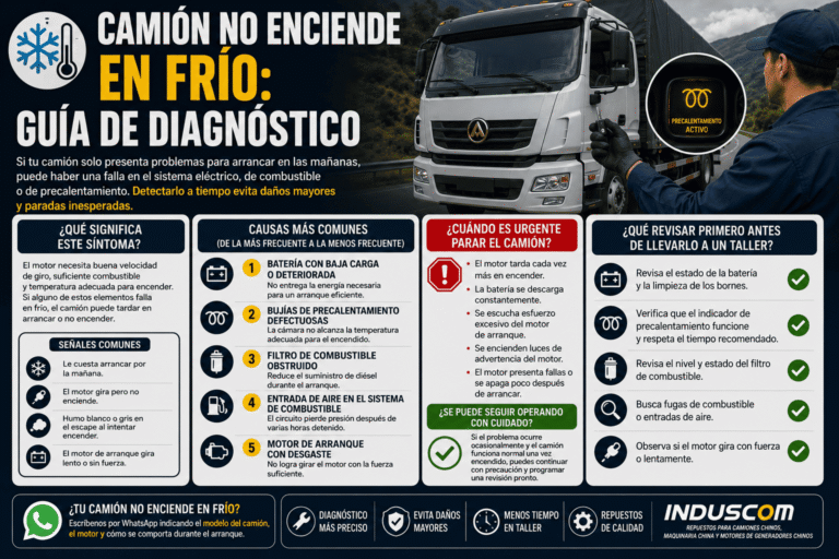 Camión no enciende en frío: guía de diagnóstico