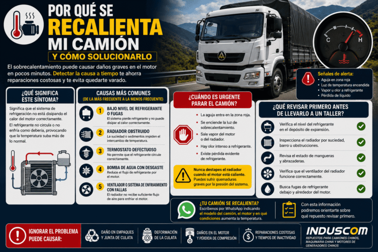 Por qué se recalienta mi camión y cómo solucionarlo