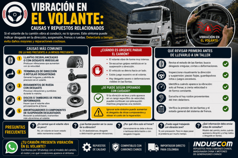 Vibración en el volante: causas y repuestos relacionados