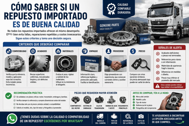 Cómo saber si un repuesto importado es de buena calidad