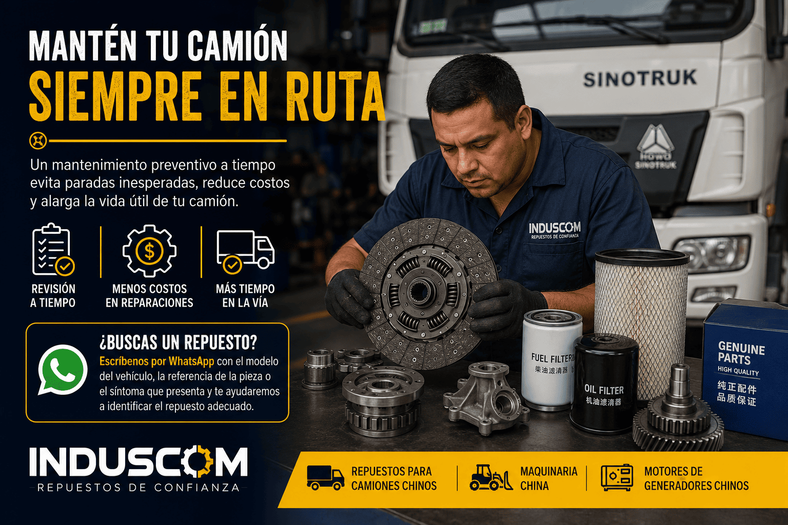 Calendario de mantenimiento preventivo para camiones diésel