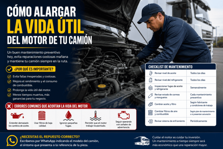 Cómo alargar la vida útil del motor de tu camión