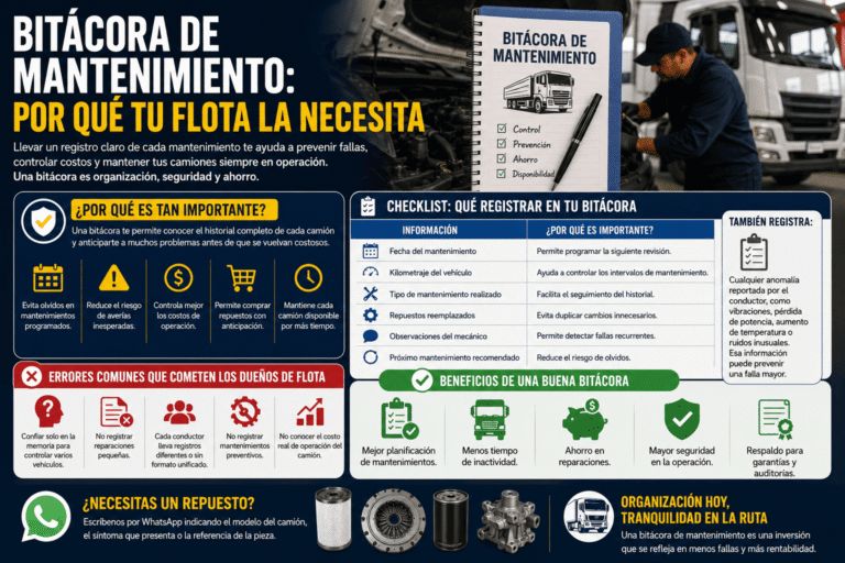 Bitácora de mantenimiento: por qué tu flota la necesita