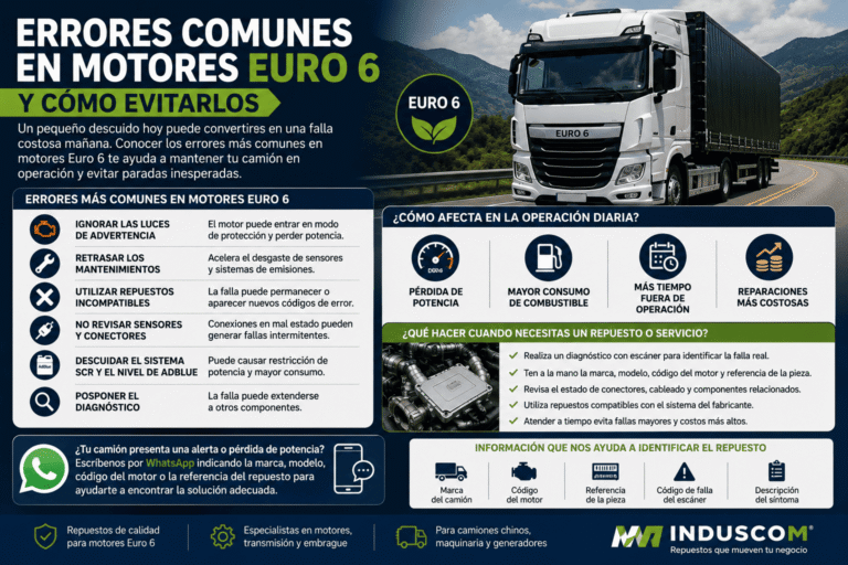 Errores comunes en motores Euro 6 y cómo evitarlos