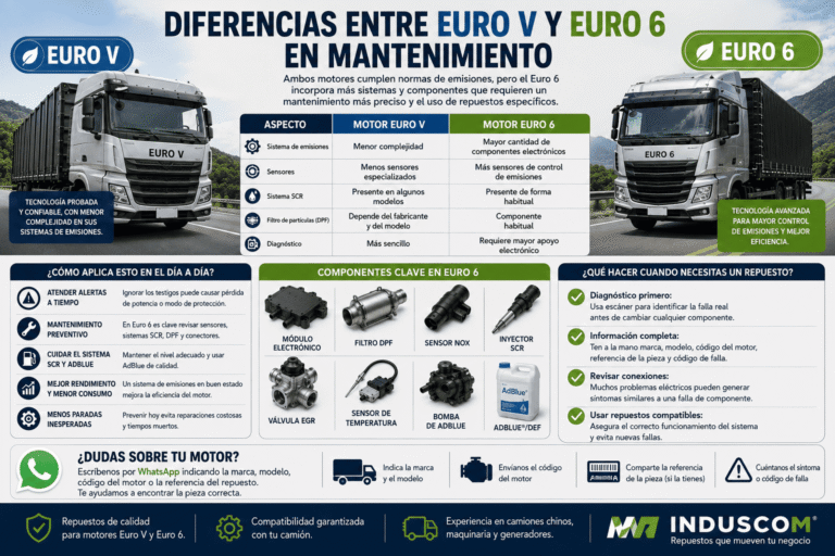 Diferencias entre Euro V y Euro 6 en mantenimiento