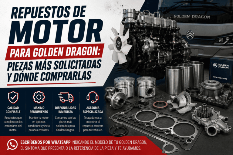Repuestos de motor para Golden Dragon: piezas más solicitadas y dónde comprarlas
