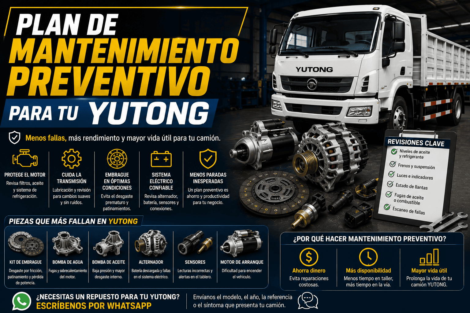 Plan de mantenimiento preventivo para tu YUTONG