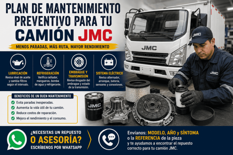 Plan de mantenimiento preventivo para tu camión JMC