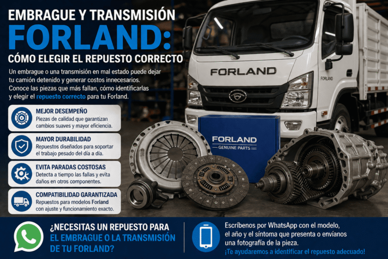 Embrague y transmisión Forland: cómo elegir el repuesto correcto
