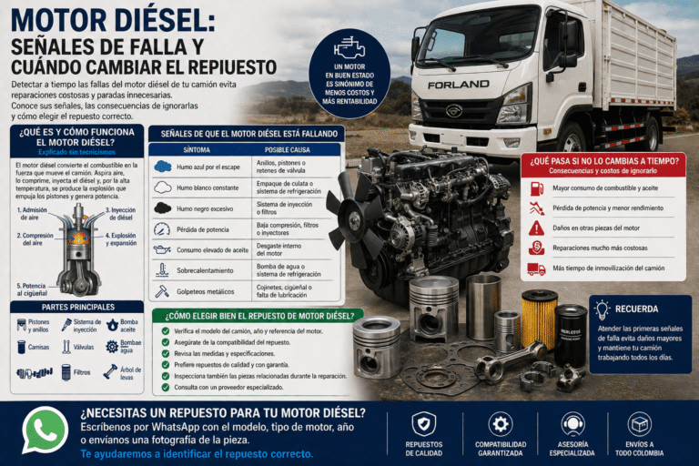 Motor diésel: señales de falla y cuándo cambiar el repuesto