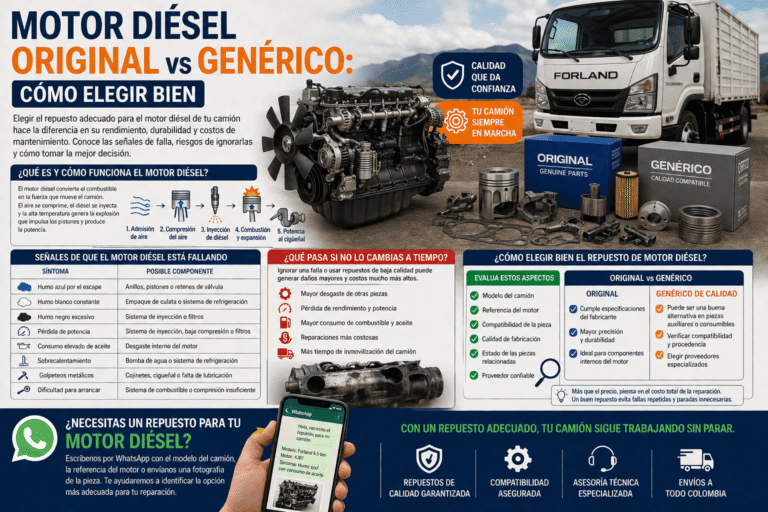 Motor diésel original vs genérico: cómo elegir bien