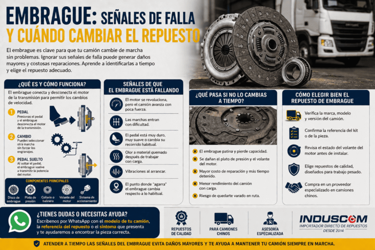 Embrague: señales de falla y cuándo cambiar el repuesto