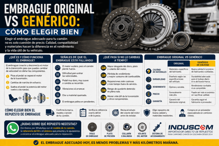 Embrague original vs genérico: cómo elegir bien
