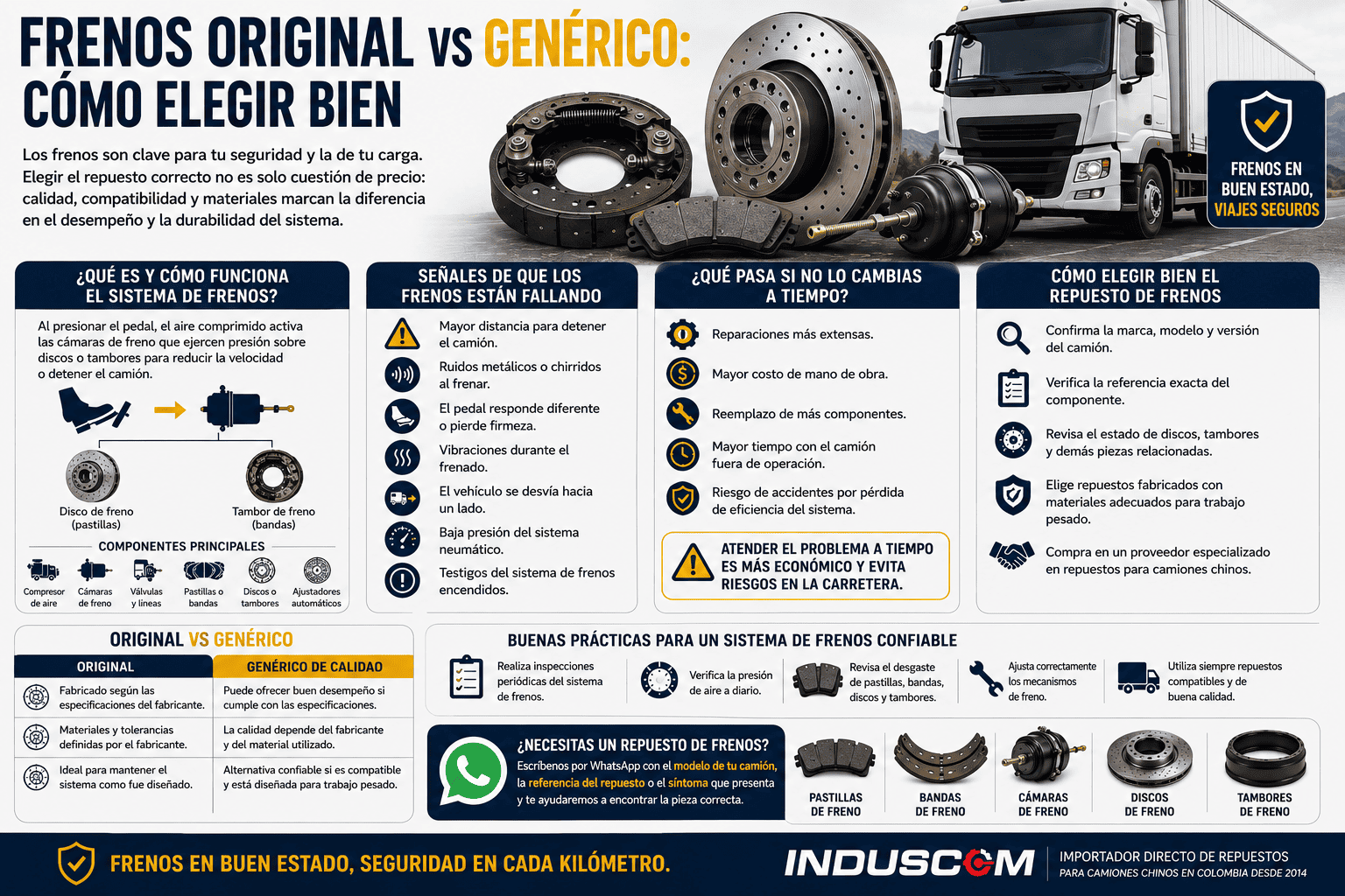 Frenos original vs genérico: cómo elegir bien