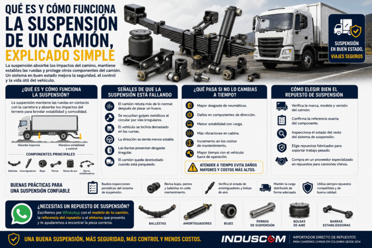 Qué es y cómo funciona el Suspensión de un camión, explicado simple