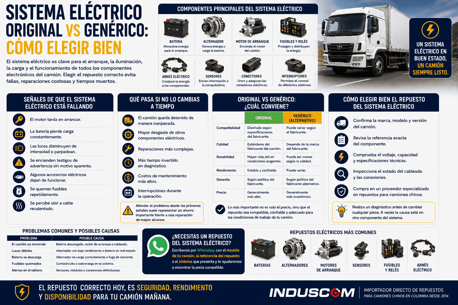 Sistema eléctrico original vs genérico: cómo elegir bien