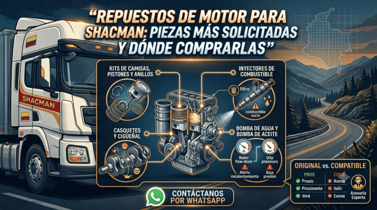 Repuestos de motor para Shacman: piezas más solicitadas y dónde comprarlas