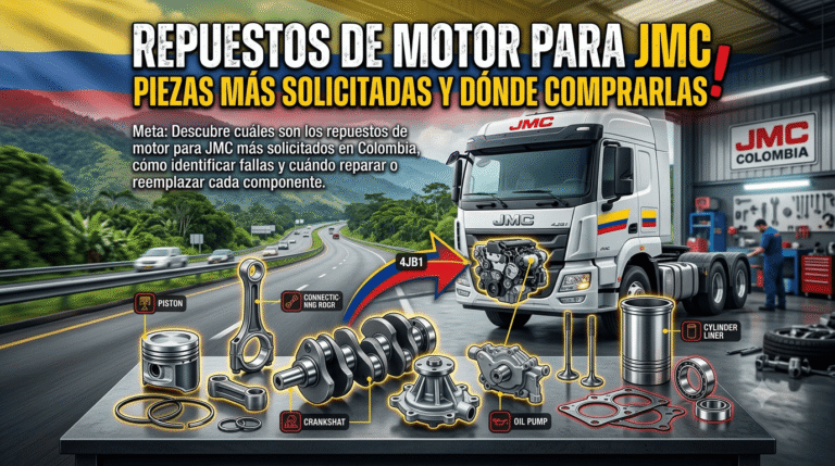 Repuestos de motor para JMC: piezas más solicitadas y dónde comprarlas