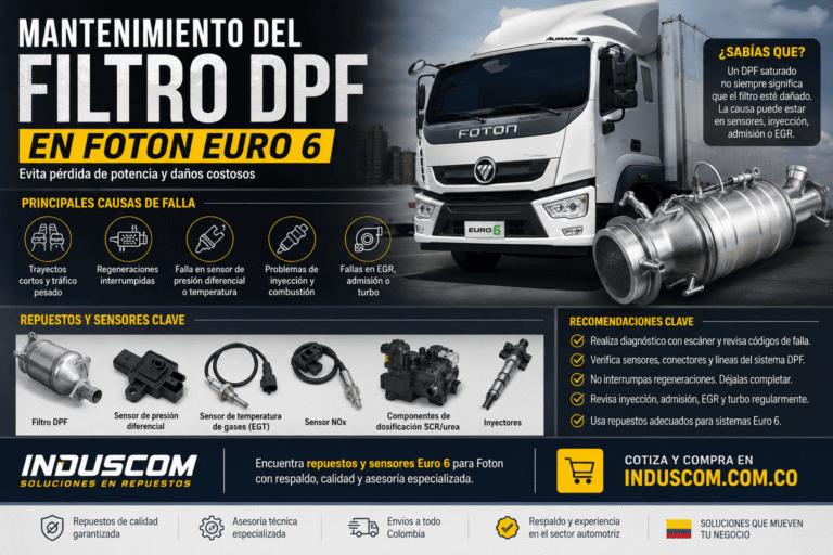 Mantenimiento del DPF en Foton Euro 6