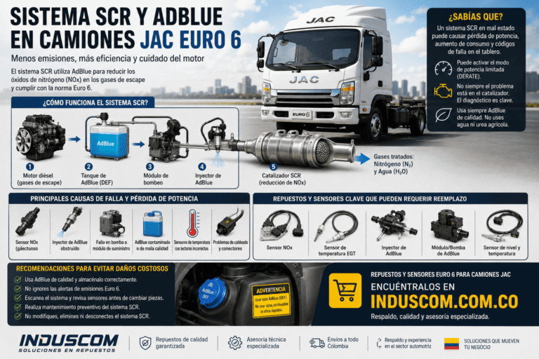 Sistema SCR y AdBlue en camiones JAC Euro 6