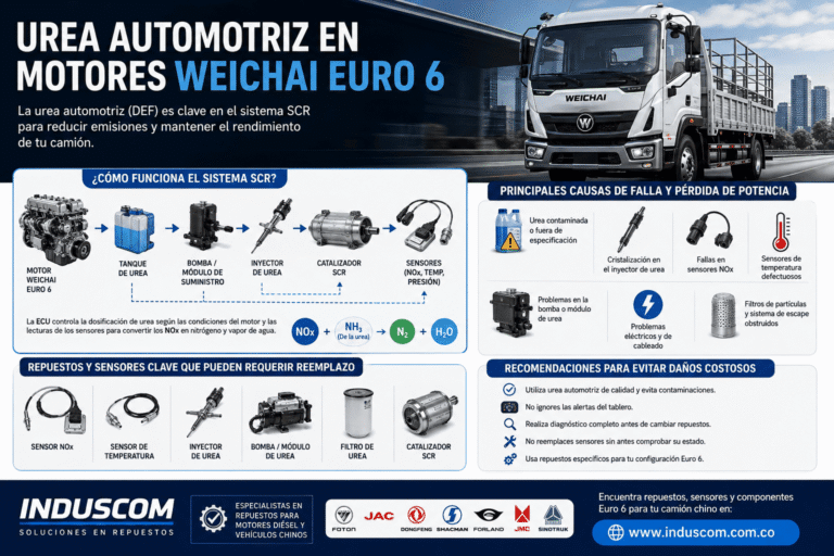 Urea automotriz en motores Weichai Euro 6