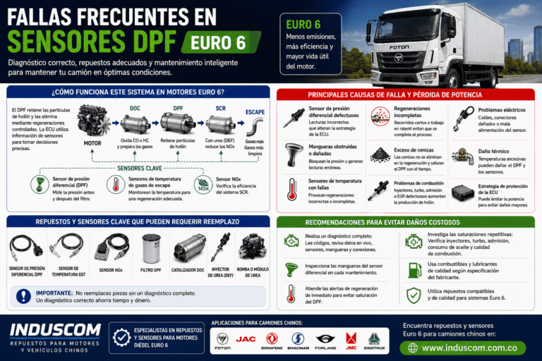 Fallas frecuentes en sensores DPF Euro 6