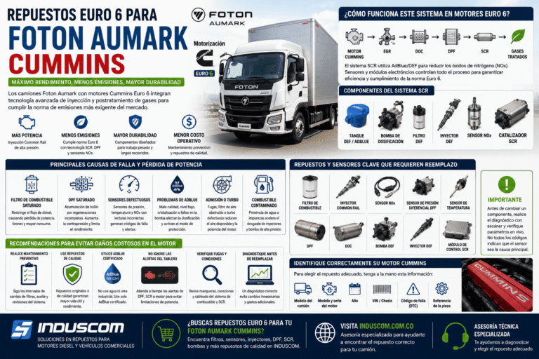 Repuestos Euro 6 para Foton Aumark Cummins