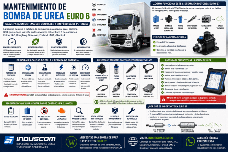 Mantenimiento de Bomba de Urea Euro 6