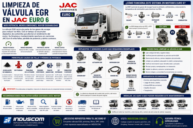 Limpieza de Válvula EGR en JAC Euro 6