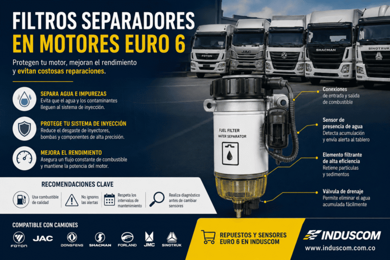 Filtros Separadores en Motores Diésel Euro 6