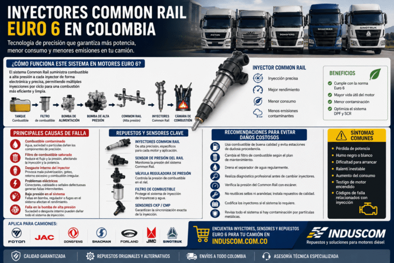Inyectores Common Rail Euro 6 en Colombia