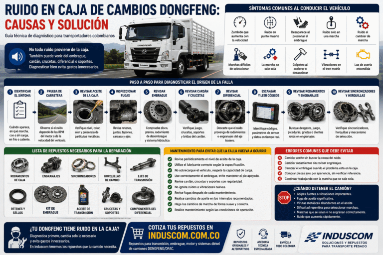 Ruido en Caja de Cambios Dongfeng: Causas y Solución