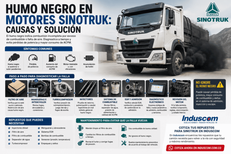Humo Negro en Motores Sinotruk: Causas y Solución