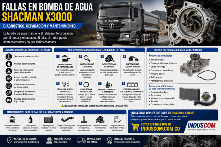 Fallas en Bomba de Agua Shacman X3000