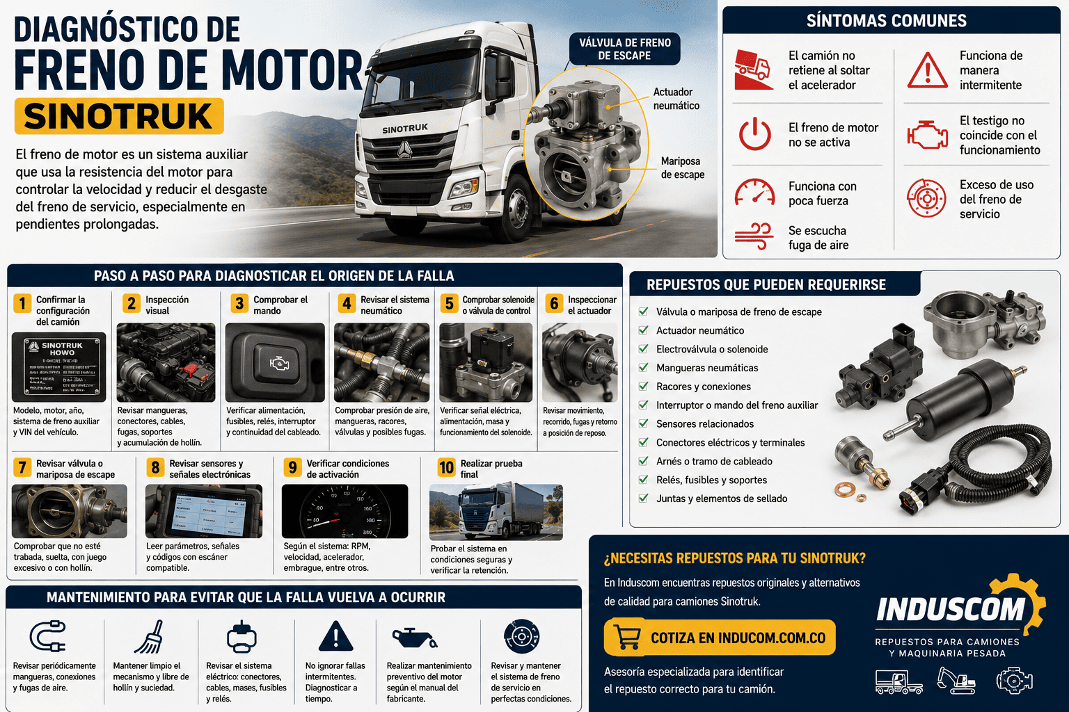 Diagnóstico de freno de motor Sinotruk