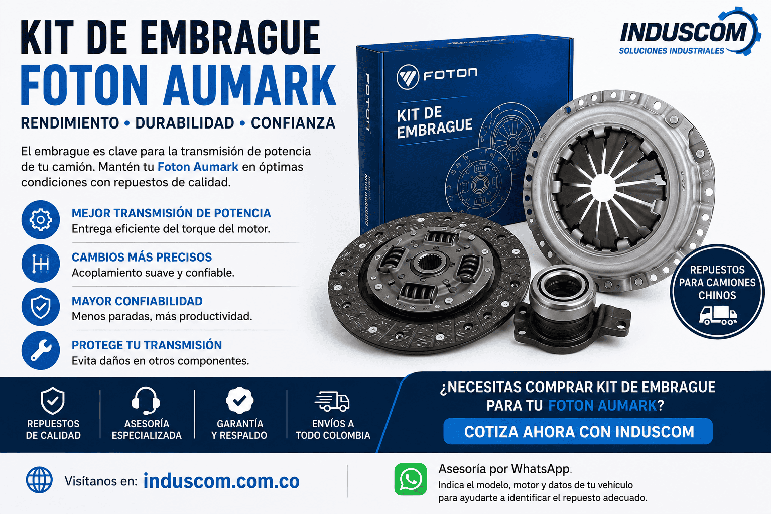 Compra Kit de Embrague Foton Aumark