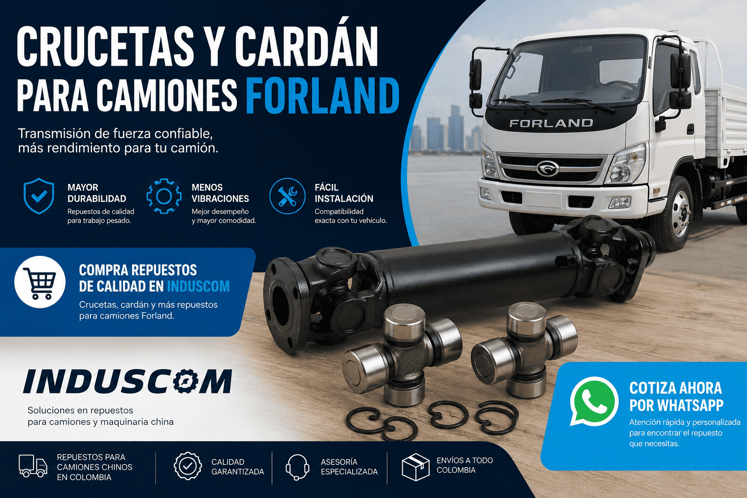 Comprar Crucetas y Cardán para Camiones Forland