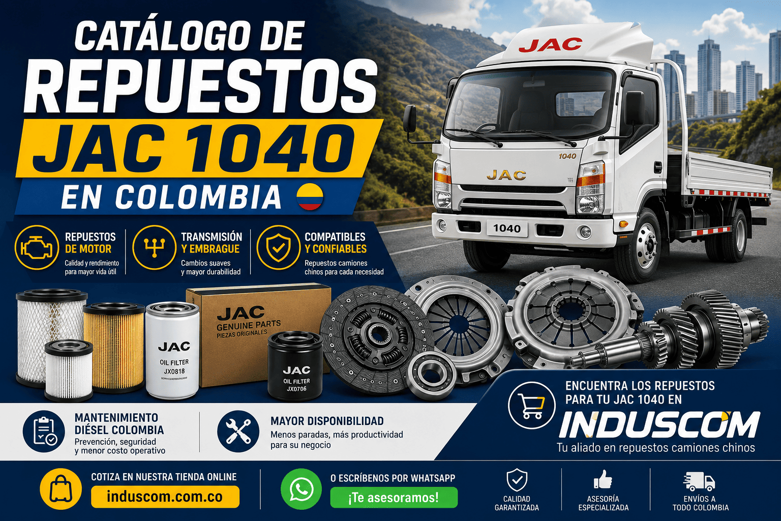 Catálogo de Repuestos JAC 1040 en Colombia