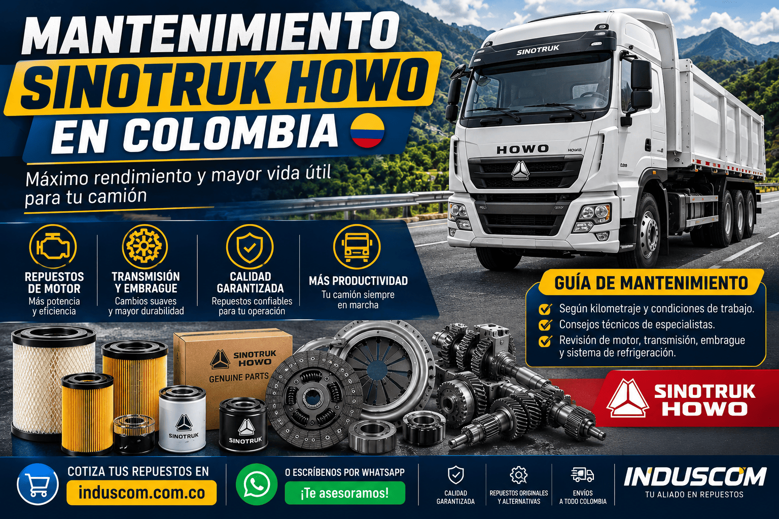 Mantenimiento Sinotruk Howo en Colombia
