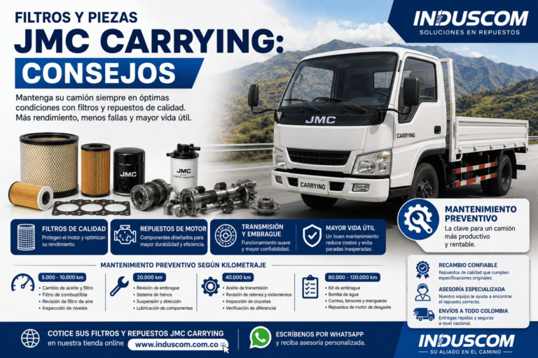 Filtros y Piezas JMC Carrying: Consejos