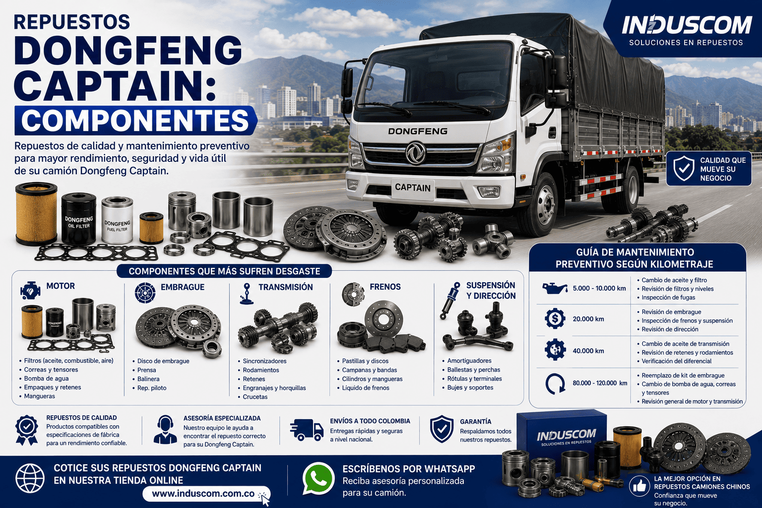 Repuestos Dongfeng Captain: Componentes