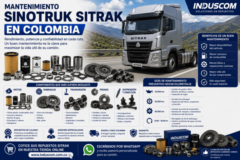 Mantenimiento Sinotruk Sitrak en Colombia
