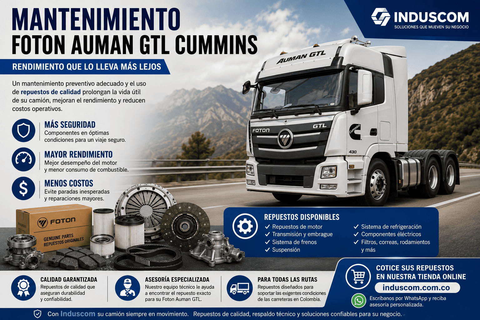 Mantenimiento Foton Auman GTL Cummins