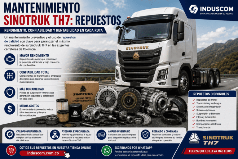 Mantenimiento Sinotruk TH7: Repuestos