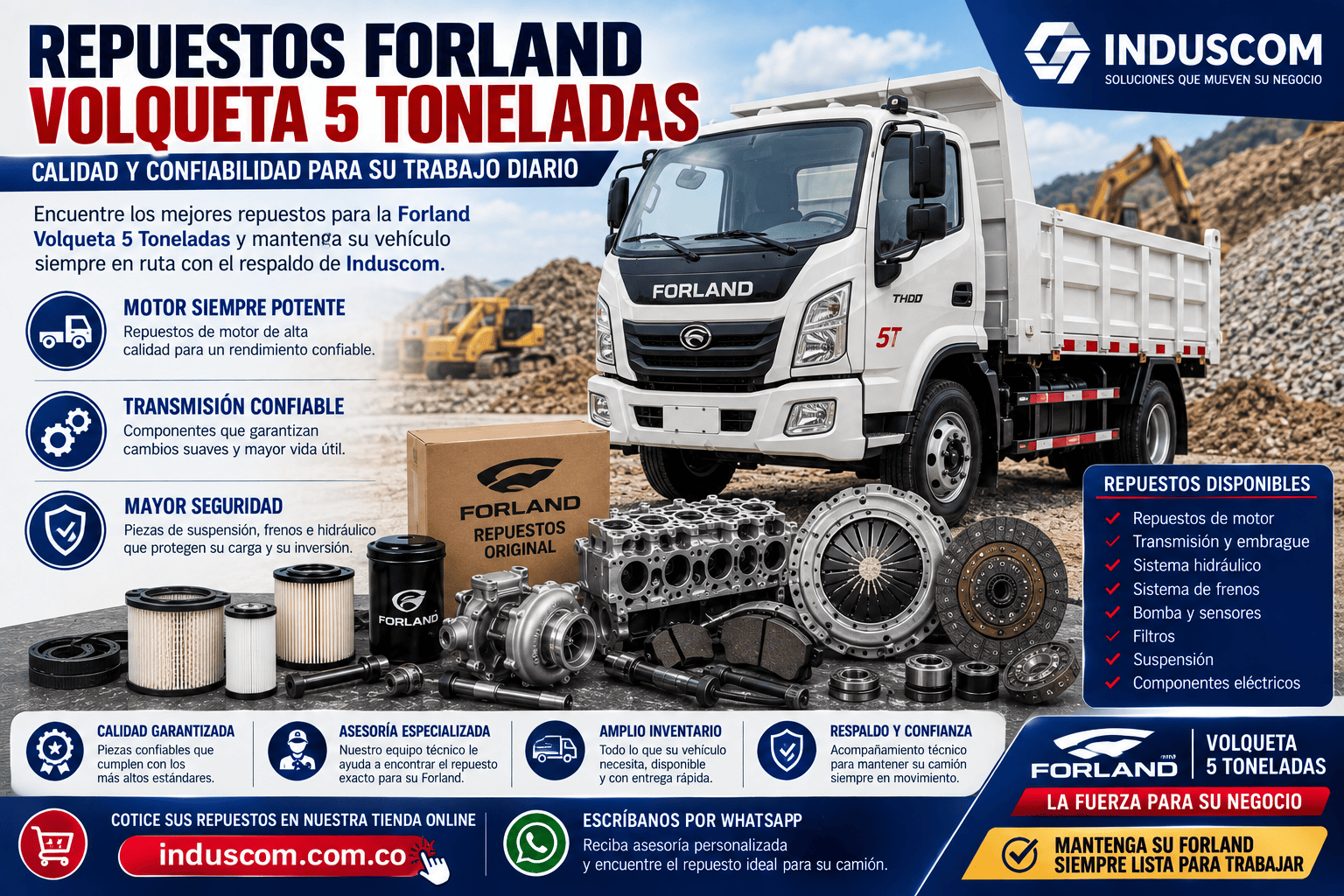 Repuestos Forland Volqueta 5 Toneladas