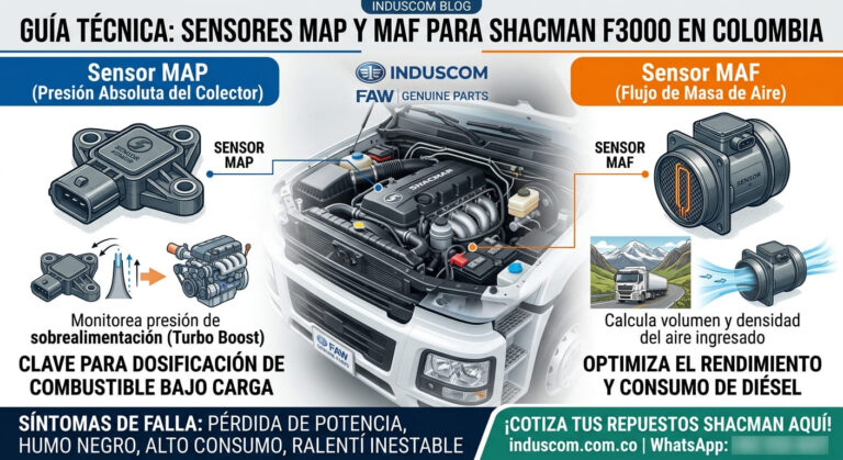 Sensor MAP y MAF Shacman F3000
